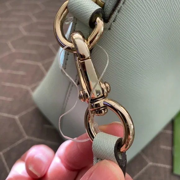 Kate Spade Mint Green Saffiano Leather Cedar Street Maise Satchel Handbag - Picture 3 of 7